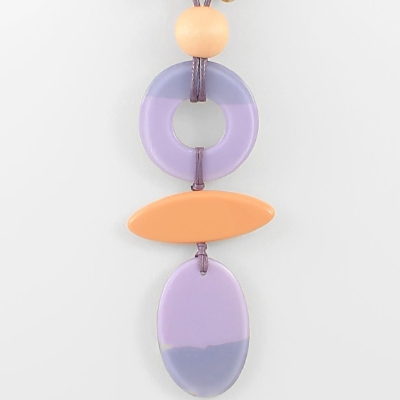 3 Shape Lavender Pendant Necklace - Picture 2 of 2